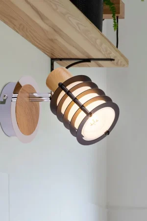 Aanbieding Wandlamp, chroom, glas, verstelbare spot, L 14,7 cm