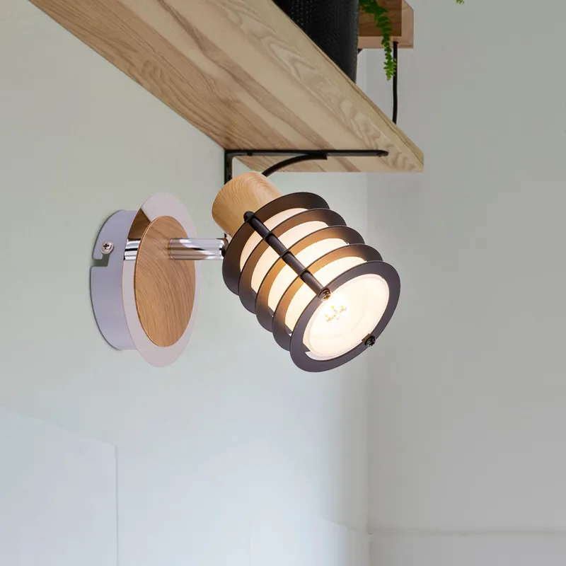 Aanbieding Wandlamp, chroom, glas, verstelbare spot, L 14,7 cm