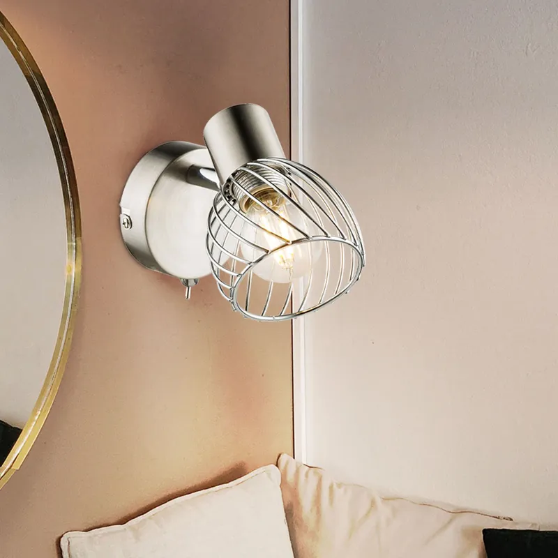 Design wandlamp van chroom met beweegbare spot TEXAS Speciale Aanbieding