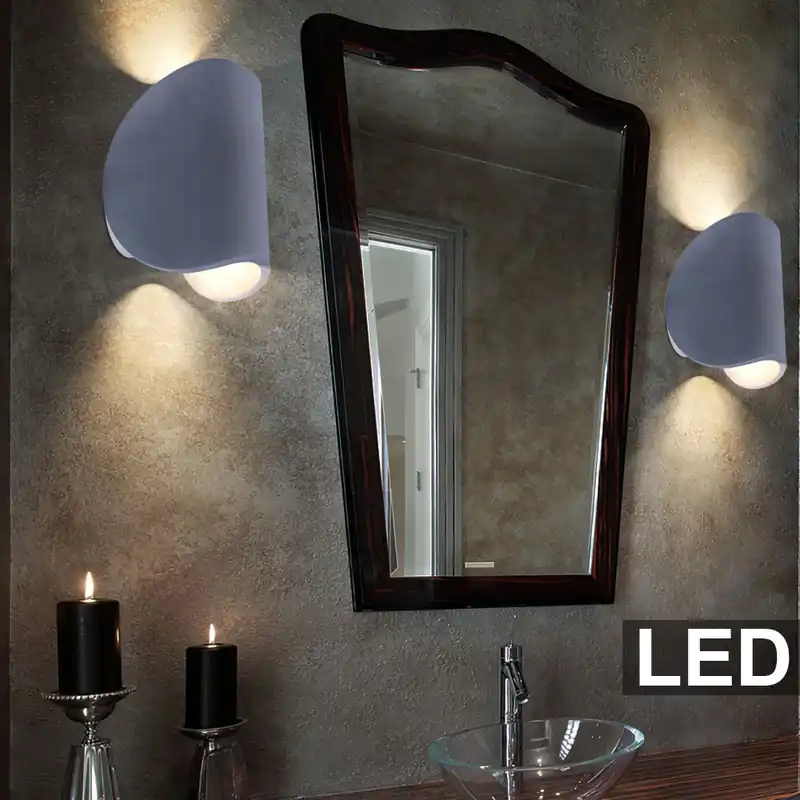 LED Up & Down wandlamp, beton, grijs, 15,5 cm, TIMO Seizoensaanbieding