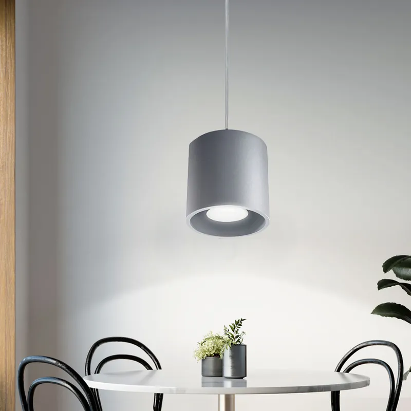 Hanglamp, grijs aluminium, H 80 cm Koop Online