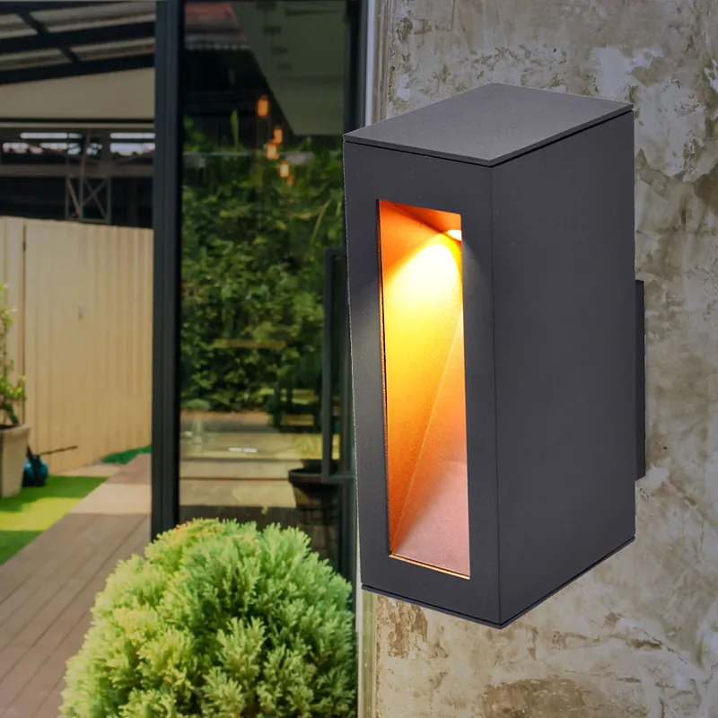 LED wandlamp, aluminium, antraciet, hoogte 19 cm Gratis Retour