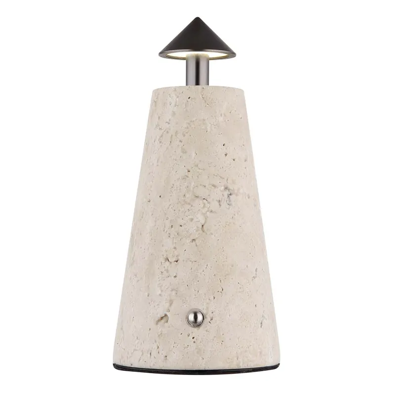 LED-tafellamp, travertinsteen, touchdimmer, hoogte 19 cm Must-Have