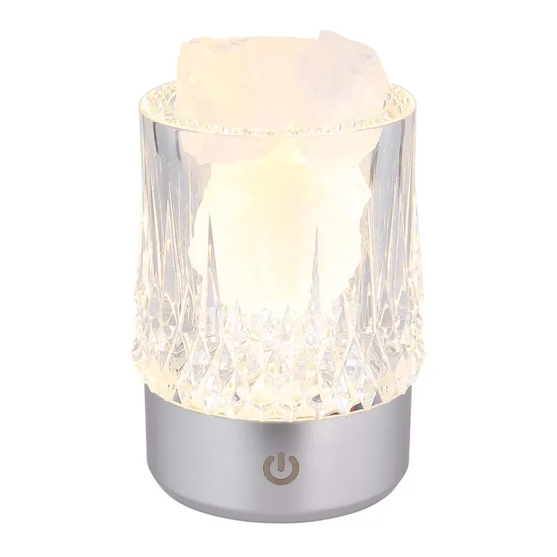 LED-tafellamp met kristaleffect, aanraakdimmer, hoogte 10,5 cm Populair