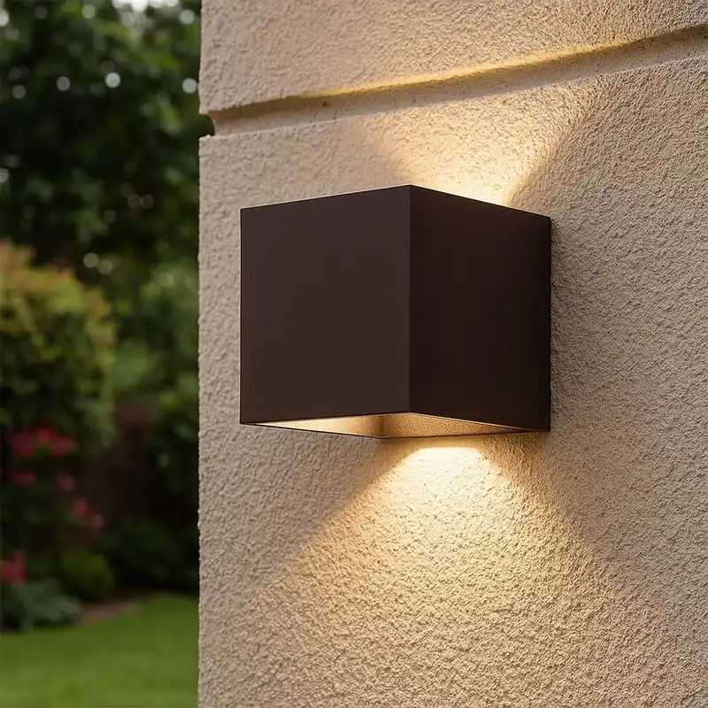 LED wandlamp, buiten, verstelbaar, roestkleur, L 10 cm Beperkt Aanbod