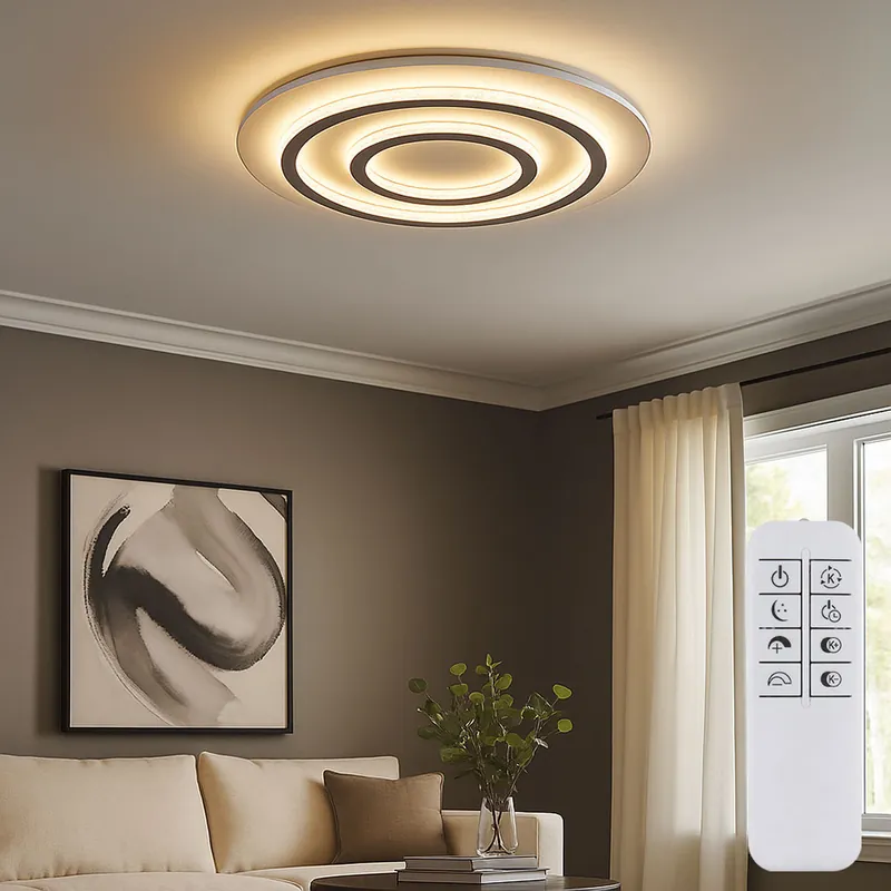 Beperkte Voorraad LED plafondlamp, wit, kristallen, dimbaar, afstandsbediening, D 55 cm