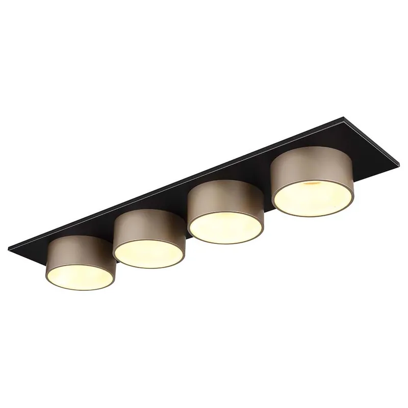 Favoriet LED plafondlamp, metaal, antraciet, champagne, L 86 cm