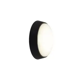 Beperkt Aanbod Ansell LED Bulkhead Helder Circulair Eenvoudig Zwart 12W 1058lm - 830-840-865 CCT | 215mm - IP54