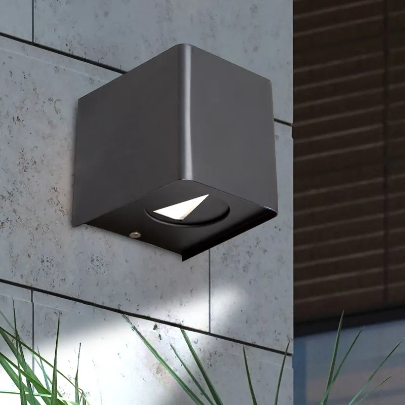 LED wandlamp voor buiten, zwart, H 11,5 cm Dagaanbieding