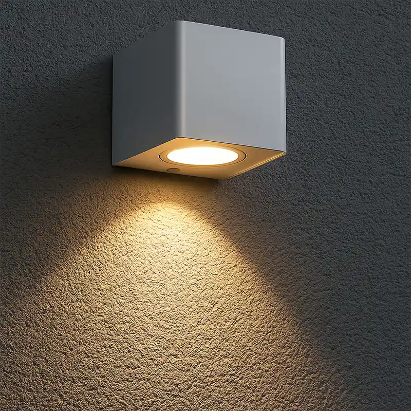 LED wandlamp voor buiten, wit, inbouwspot, H 11,5 cm Beste Prijs