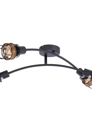 Betrouwbaar Plafondlamp, zwart, 4 vlammen, E14