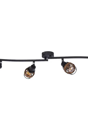 Weekendaanbieding Plafondlamp, 4 vlammen, beweegbare spots, zwart