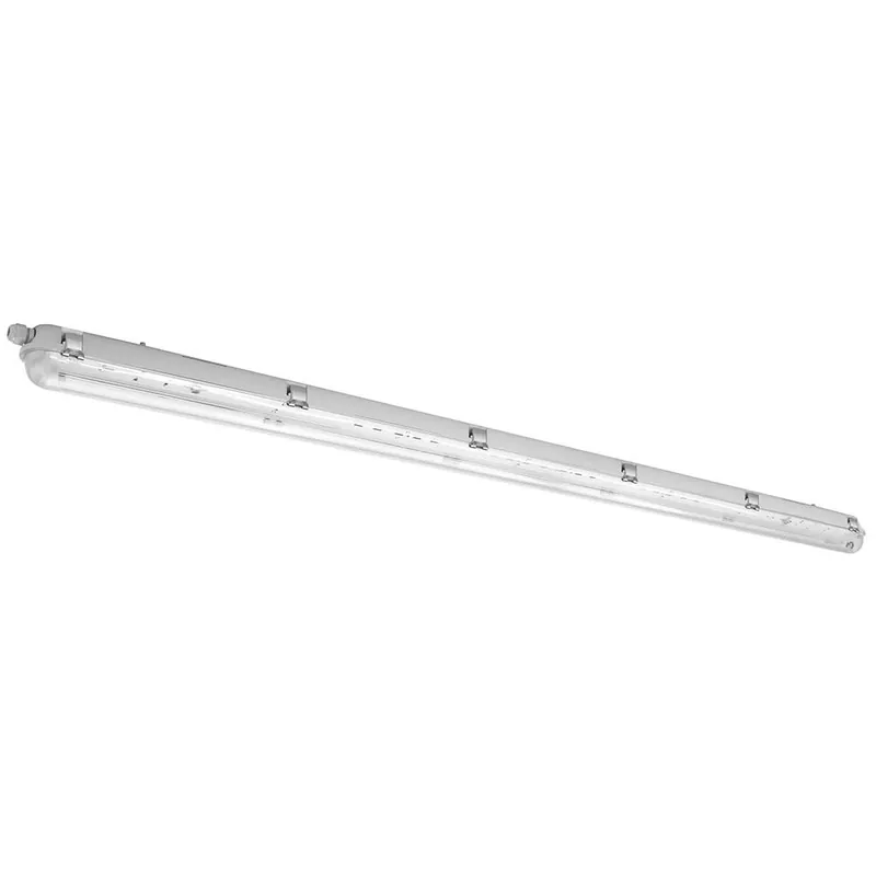 LED vochtbestendige lamp, glas, grijs, IP65, L 156 cm Populair
