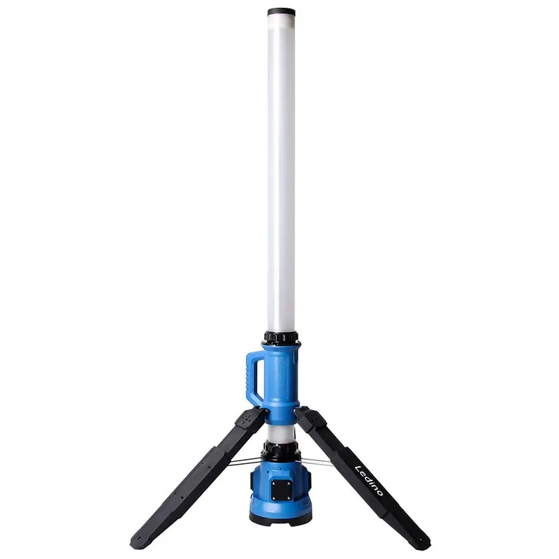 LED-spotzuil, aluminium, geel, hybride, oplaadbare batterij, IP54, H 100 cm Bestseller