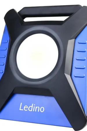 Gereduceerde Prijs LED werkspot, aluminium, zwart, stopcontacten, IP54, H 55 cm