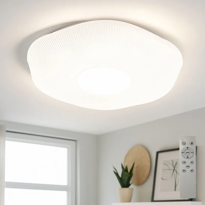 LED plafondlamp, wit, dimbaar, afstandsbediening, D 50 cm Express Levering