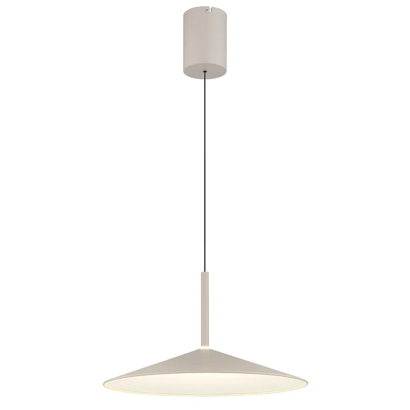 LED hanglamp, metaal, acryl, zandkleurig, 4000K, D47,5cm Direct Beschikbaar