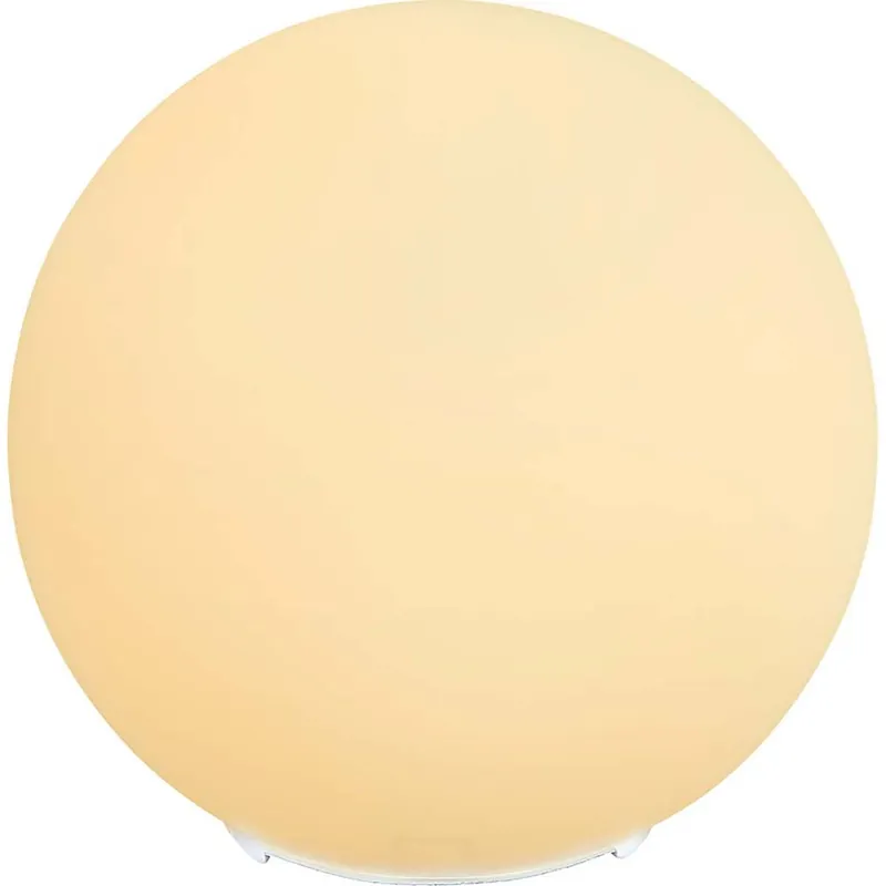 Tafellamp, mat nikkel, glazen bol, opaal, H 19,5 cm Must-Have