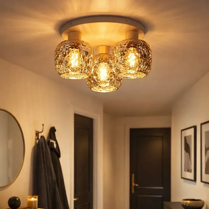 Beperkte Voorraad Plafondlamp, beige, rookglas, deukstructuur, D 37 cm