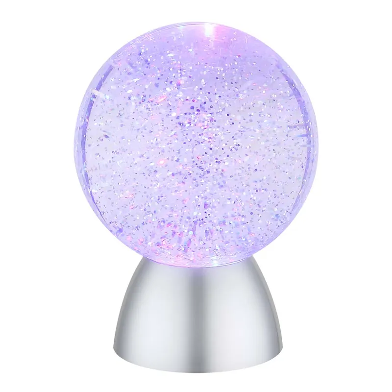Op = Op LED-tafellamp, kunststof, zwart, kleurwisselaar, hoogte 18 cm