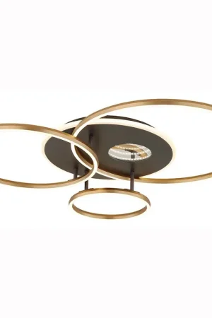 Weekendaanbieding LED plafondlamp, 3D effect, afstandsbediening, antraciet, L 90 cm