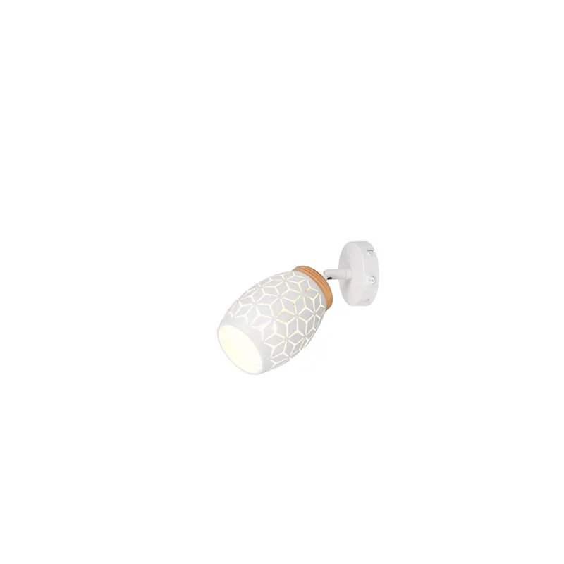 Wandlamp, metaal, wit, mat, E14, draaibaar, L 27 cm Lage Prijs