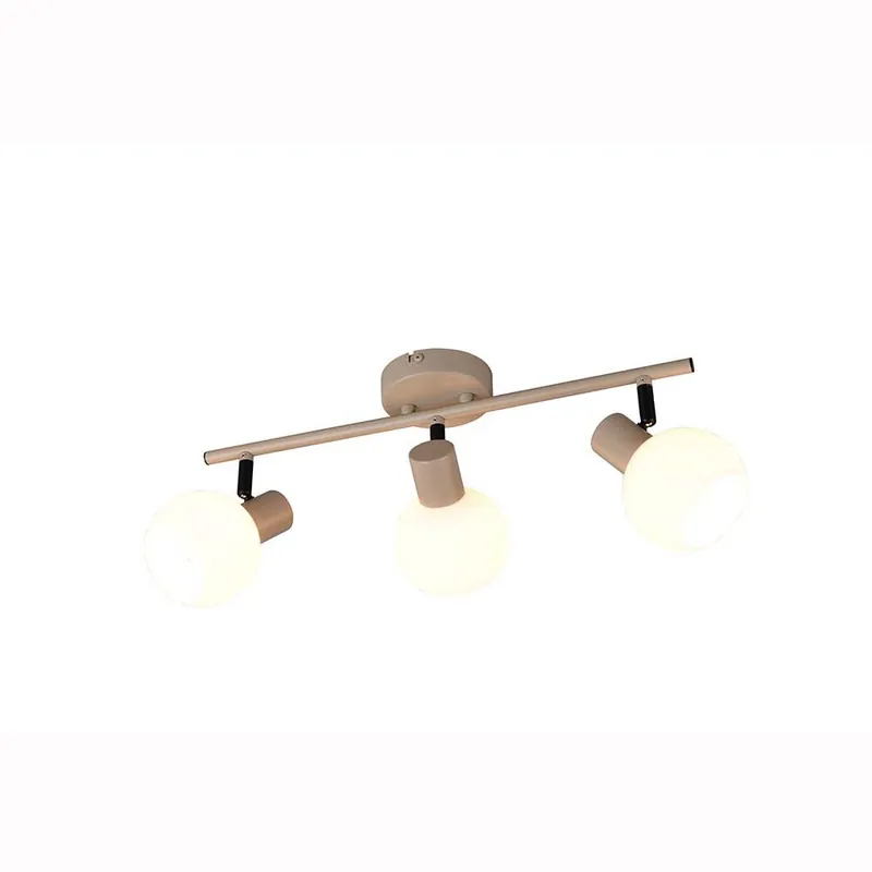 Plafondlamp, metaal, warm beige, E14, 3-lichts, L 45 cm Hoge Kwaliteit
