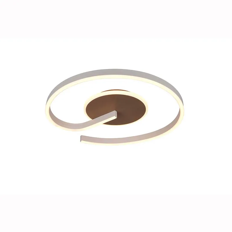 Direct Verzonden LED, plafondlamp, metaal, koffie, schakelaar dimmer, CCT, H 6,5 cm