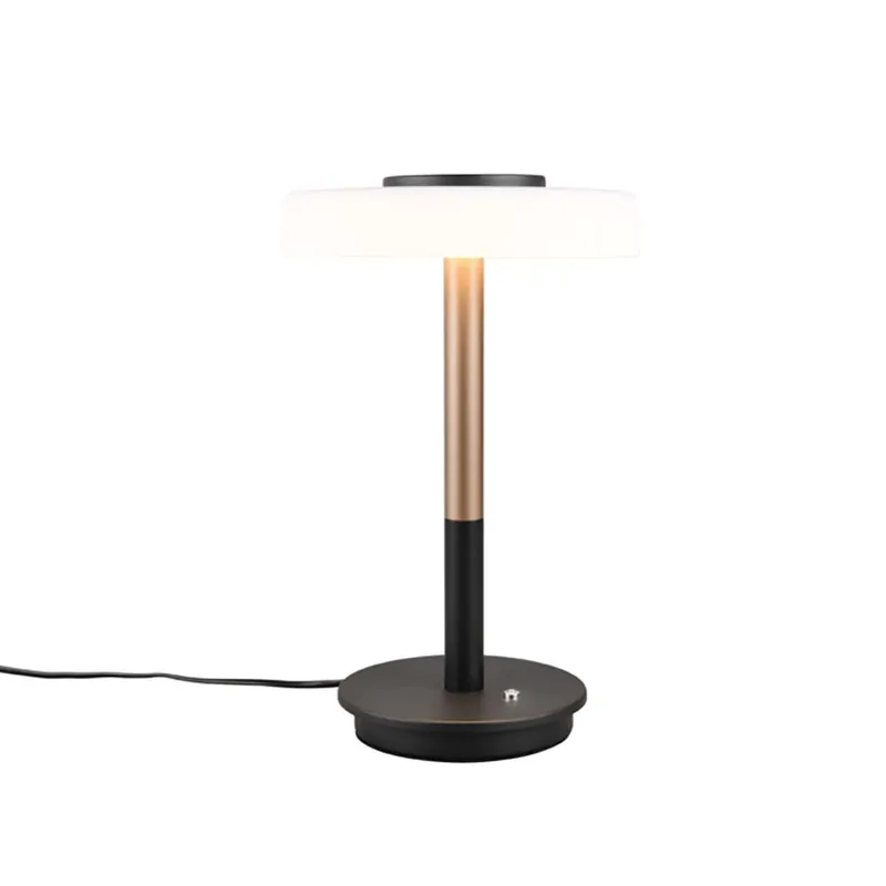 LED, tafellamp, metaal, koffie, geheugenfunctie, H 35 cm Direct Verzonden