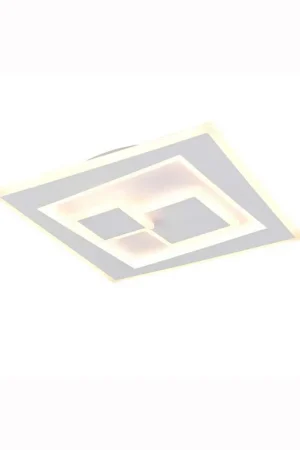 Weekendaanbieding LED plafondlamp, mat wit, dimbaar, afstandsbediening, B 35,5 cm