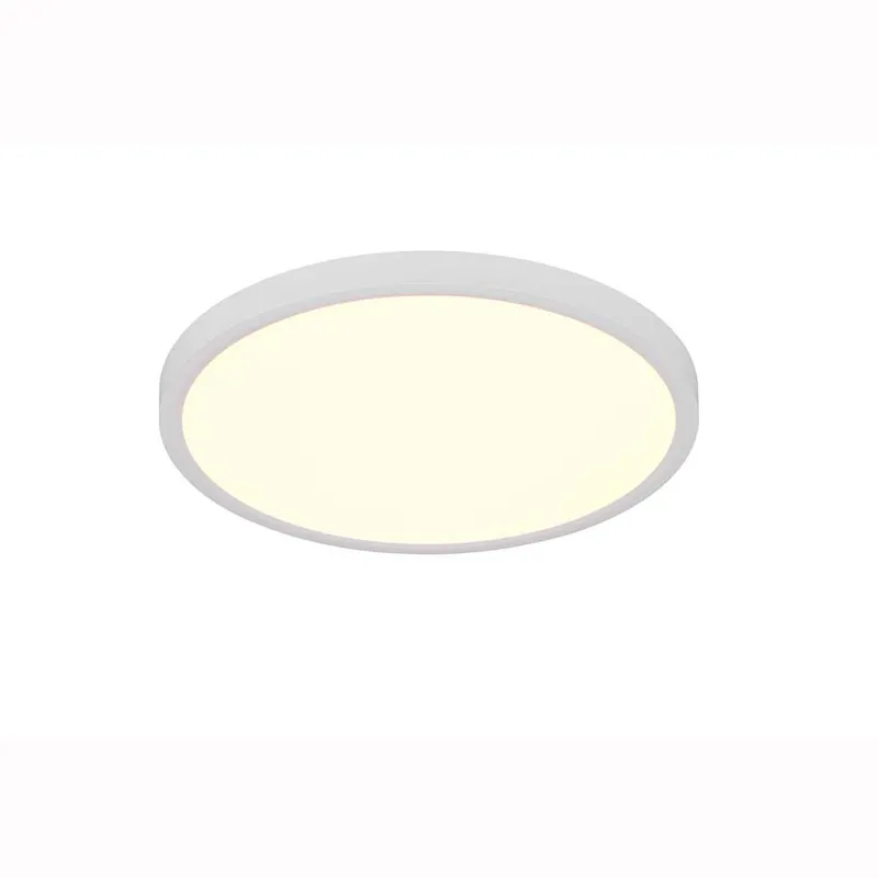 LED plafondlamp, metaal, mat wit, schakeldimmer, D 40 cm Alleen Vandaag
