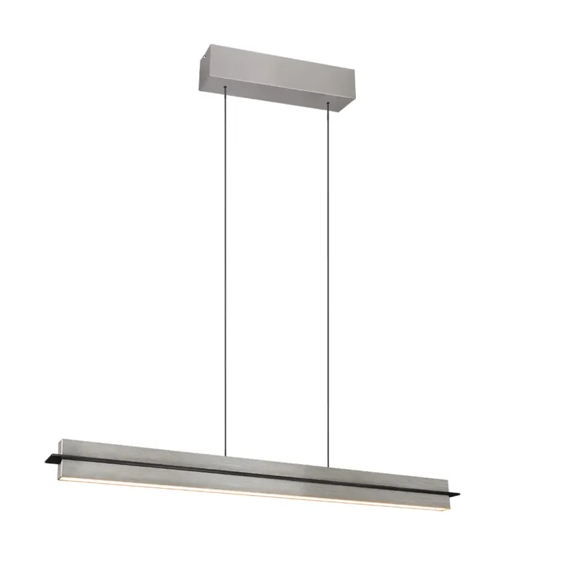 Hoge Kwaliteit LED hanglamp, CCT, mat nikkel, touch, dimbaar, H 150 cm