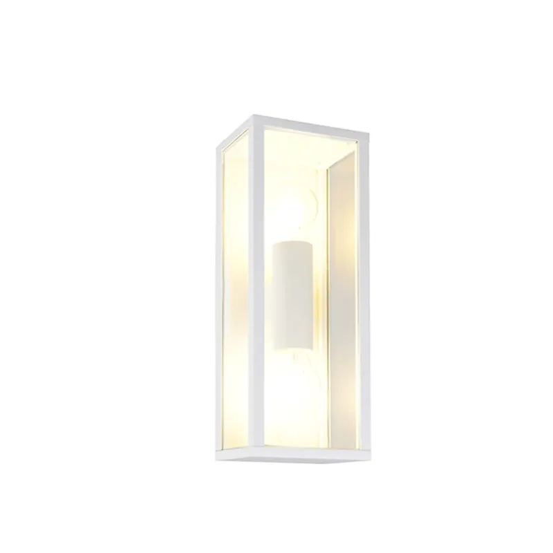 Wandlamp, buitenlamp, aluminium, mat wit, IP44, H 38cm Voordeelprijs