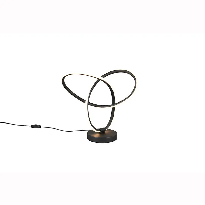 LED tafellamp, zwart, snoerschakelaar, H 28 cm Betrouwbaar