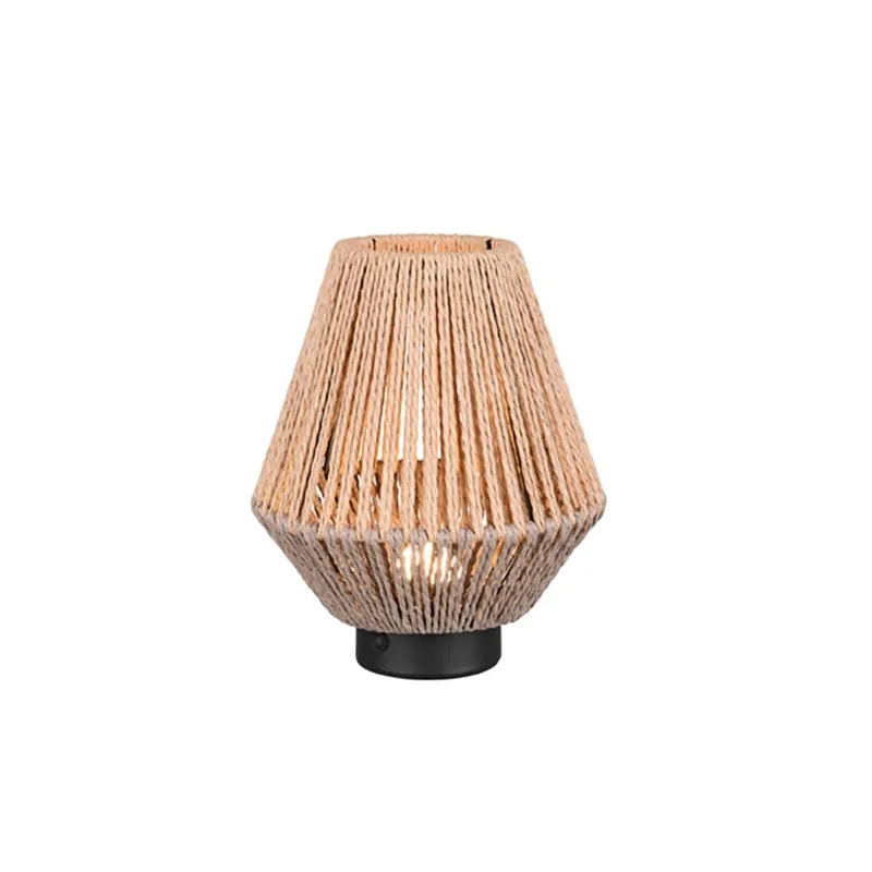LED tafellamp, papiergaren, bruin, op batterijen, H 22 cm Exclusieve Aanbieding