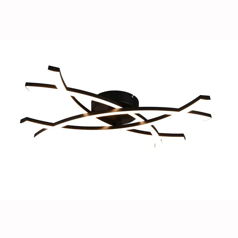 Op = Op LED plafondlamp, zwart, 2500lm, B 60 cm
