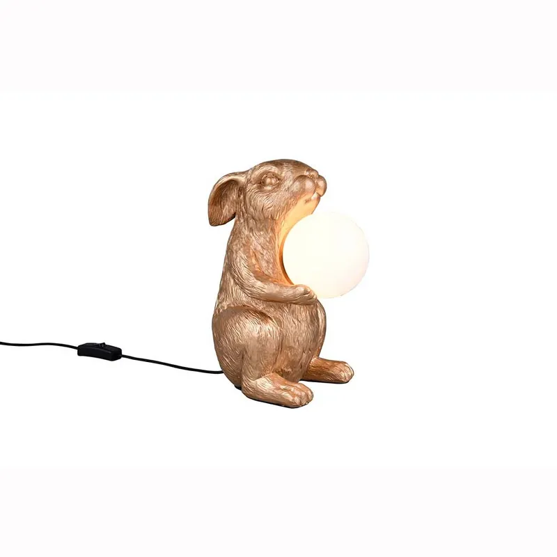 Alleen Vandaag Tafellamp, figuur, goudkleurig, snoerschakelaar, H 28 cm