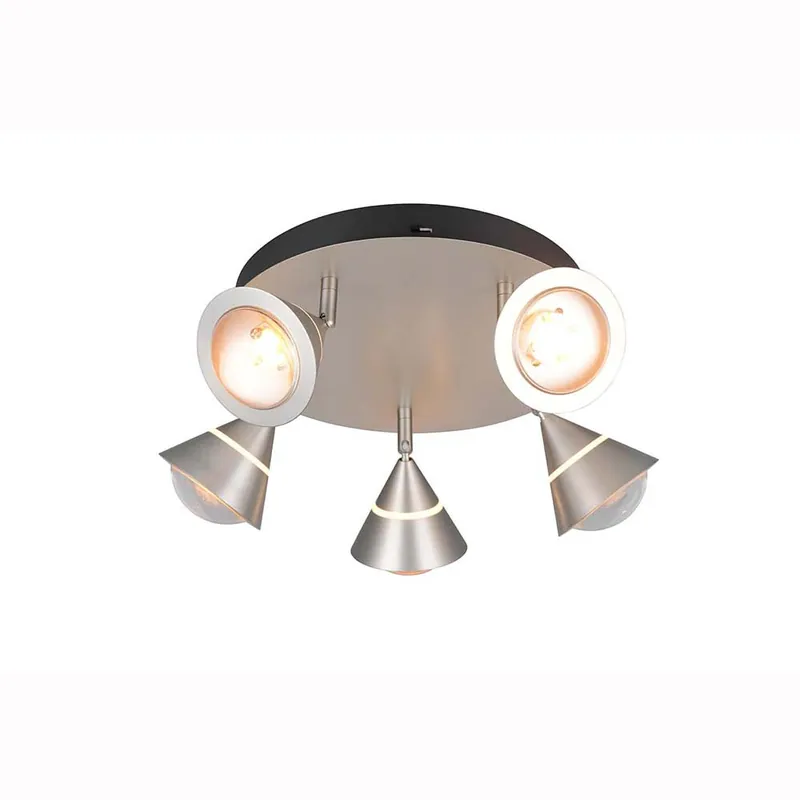 Koop Online LED plafondlamp, nikkel mat, draaibaar, H 16,5 cm