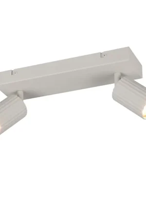 Tijdelijk Beschikbaar Plafondlamp, metaal, grijs, 2-lamps, draaibaar, L 30 cm