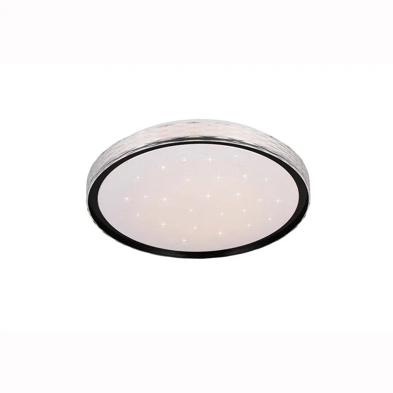 LED plafondlamp, metaal, zwart, sterrenlichteffect, D 39cm Speciale Aanbieding