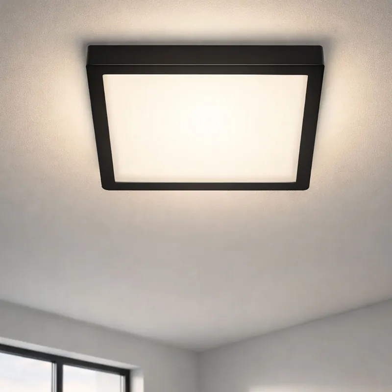 LED plafondlamp, opbouwlamp, zwart, L 30 cm Hoge Kwaliteit