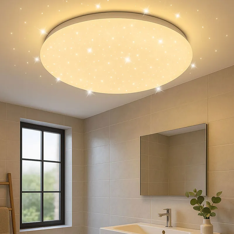 LED plafondlamp, stereffect, CCT, dimbaar, IP44, D 28 cm Weekendaanbieding