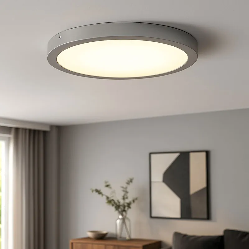 Betrouwbaar LED plafondlamp, opbouwlamp, chroom, D 30 cm