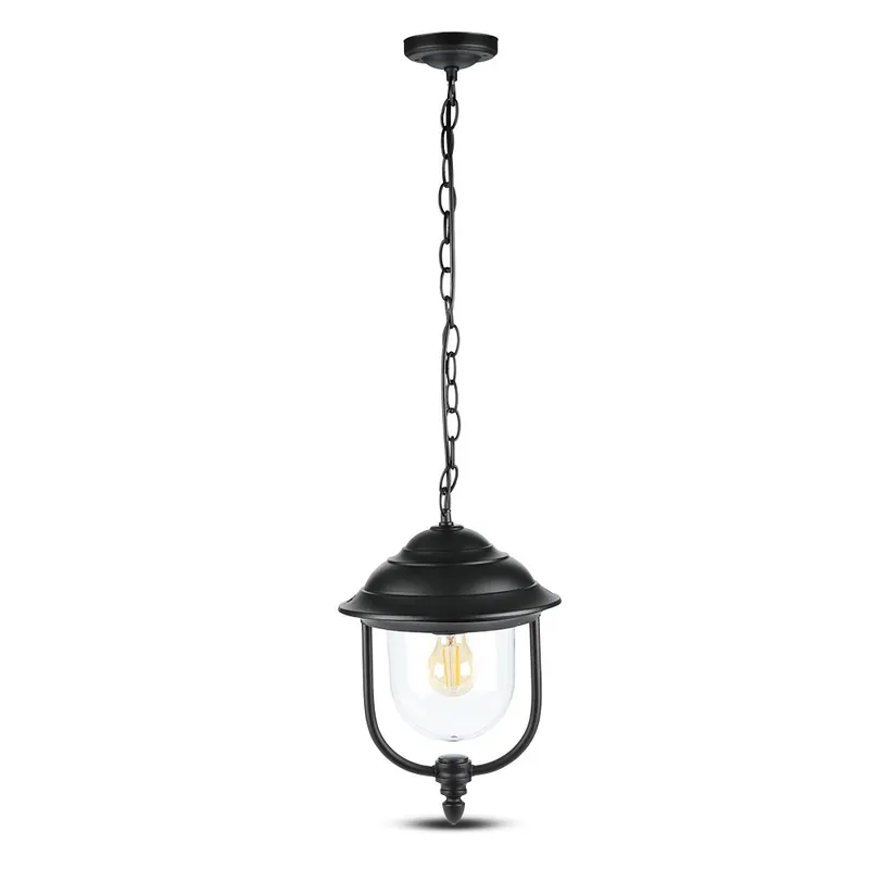 Hanglamp, buiten, aluminium, zwart, IP44, D25cm Snelle Levering