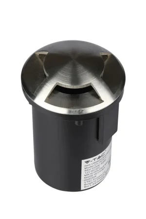 Staande lamp, roestvrij staal, zwart-zilver, IP67, D 8,7 cm Voordeelprijs