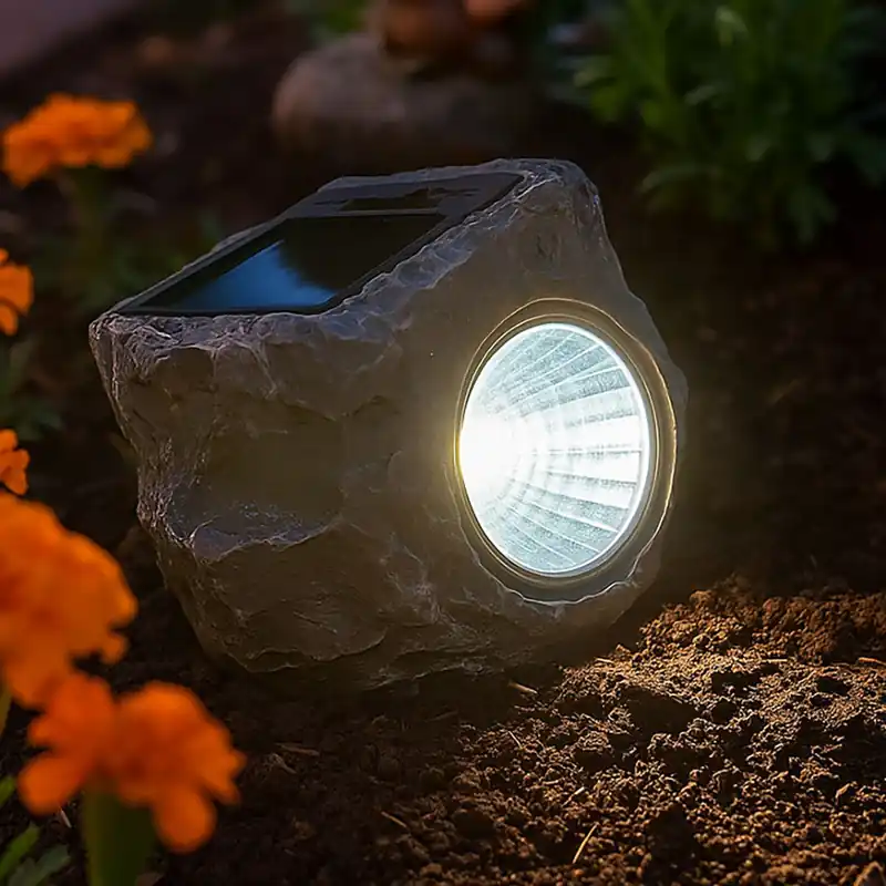LED-zonnelicht, steen, grijs, L 7,8 cm Aanbieding