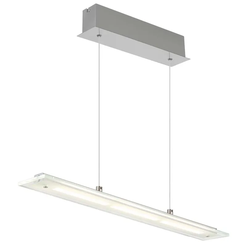 LED-hanglamp, vernikkeld metaal, glas, touchdimmer, hoogte 150 cm Express Levering