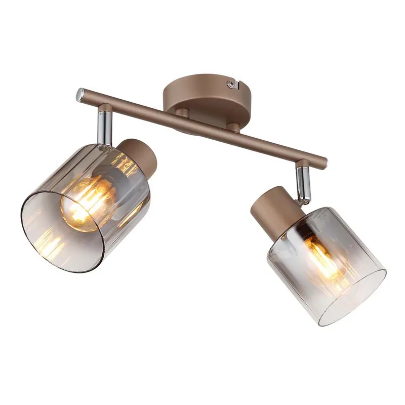 Bestseller Plafondlamp, metaal, matte koffiekleur, draaibaar, L 26 cm