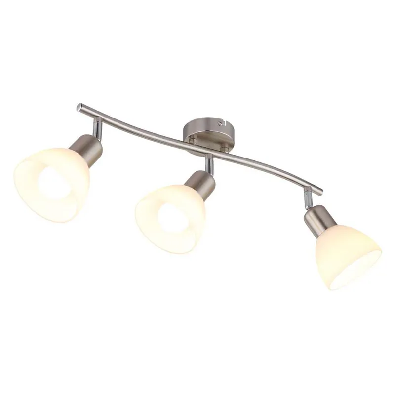 Meest Verkocht LED plafondlamp, metaal, mat nikkel, opaal glas, H 16,5 cm