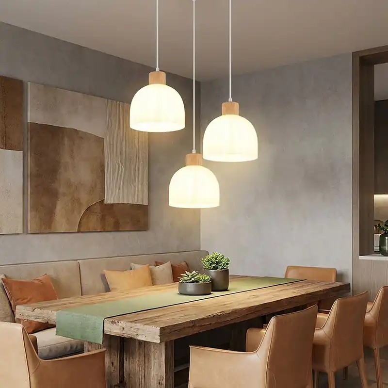 Beperkt Aanbod Hanglamp, metaal, mat wit, opaal glas, inkortbaar, D130cm
